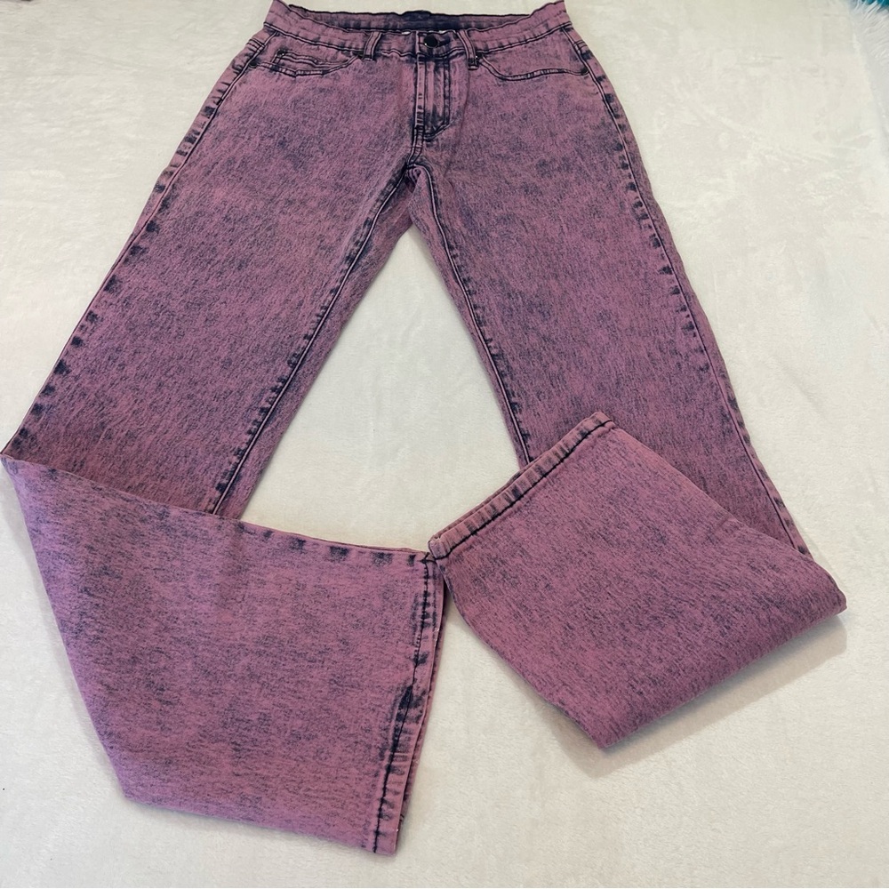 DG2 BY DIANE GILMAN SIZE 6 Women's Pink Acid Wash Jeans